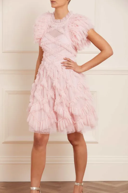 Genevieve Ruffle Mini Dress sold by Needle & Thread