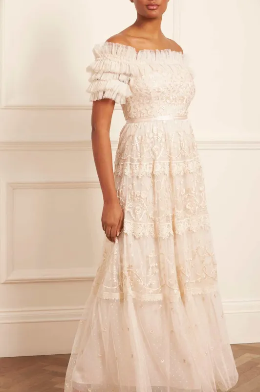 Midsummer Lace Off-Shoulder Gown sold by Needle & Thread