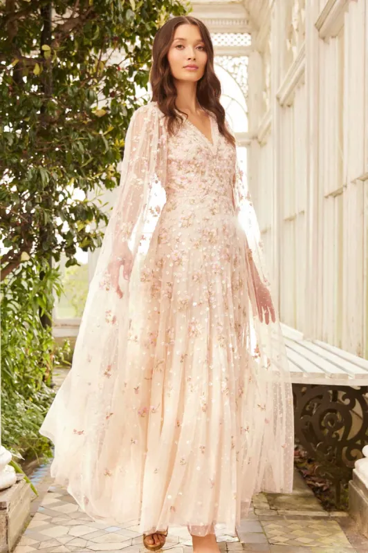 Dahlia Ditsy Ankle Gown sold by Needle & Thread