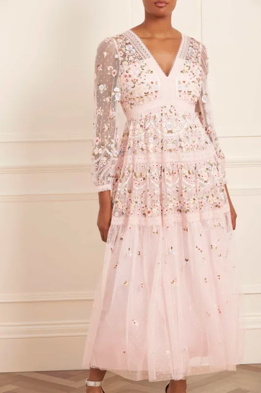 Garland Ribbon Ankle Gown sold by Needle & Thread