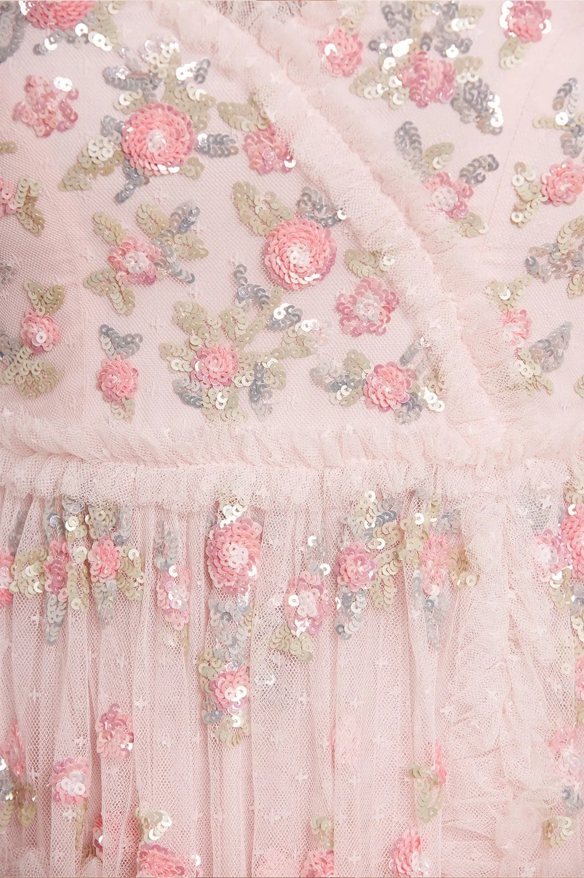 Shimmer Ditsy Long Sleeve Gown sold by Needle & Thread product image thumbnail 3