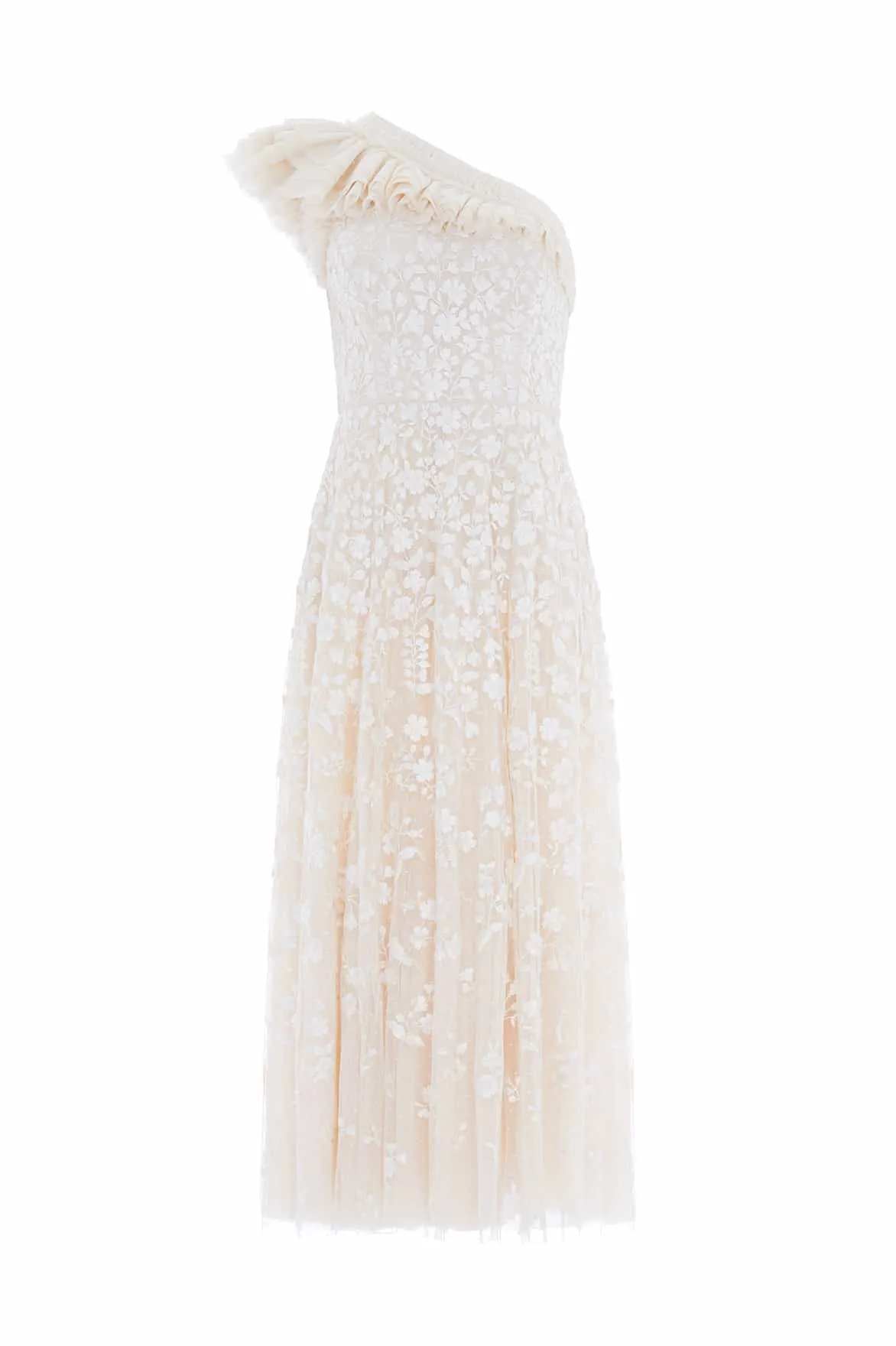 Posy Pirouette One-Shoulder Ankle Gown sold by Needle & Thread product image thumbnail 3