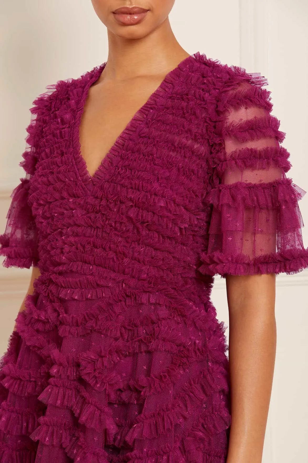 Phoenix V-Neck Micro Mini Dress sold by Needle & Thread product image thumbnail 5