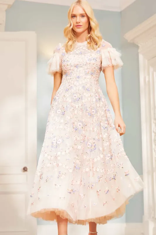 Floral Waltz Ankle Gown sold by Needle & Thread