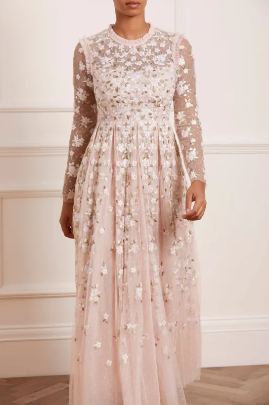 Camellia Ditsy Ankle Gown made by Needle & Thread