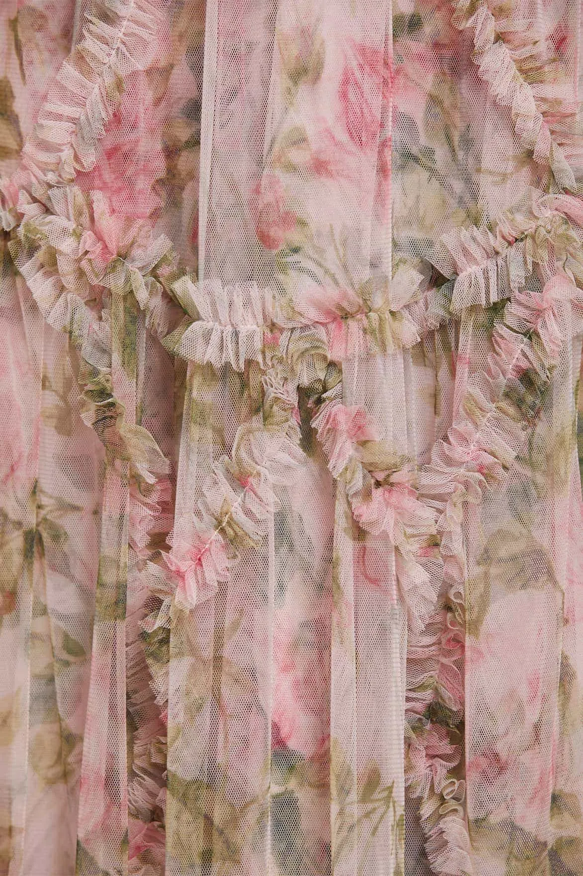 English Rose Diamond Ruffle Mini Dress sold by Needle & Thread product image thumbnail 3