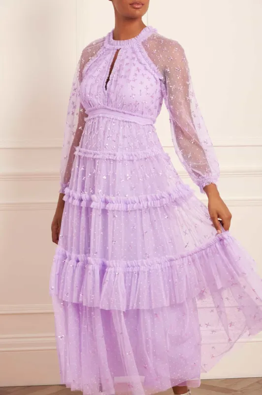 Sequin Kisses Ankle Gown sold by Needle & Thread