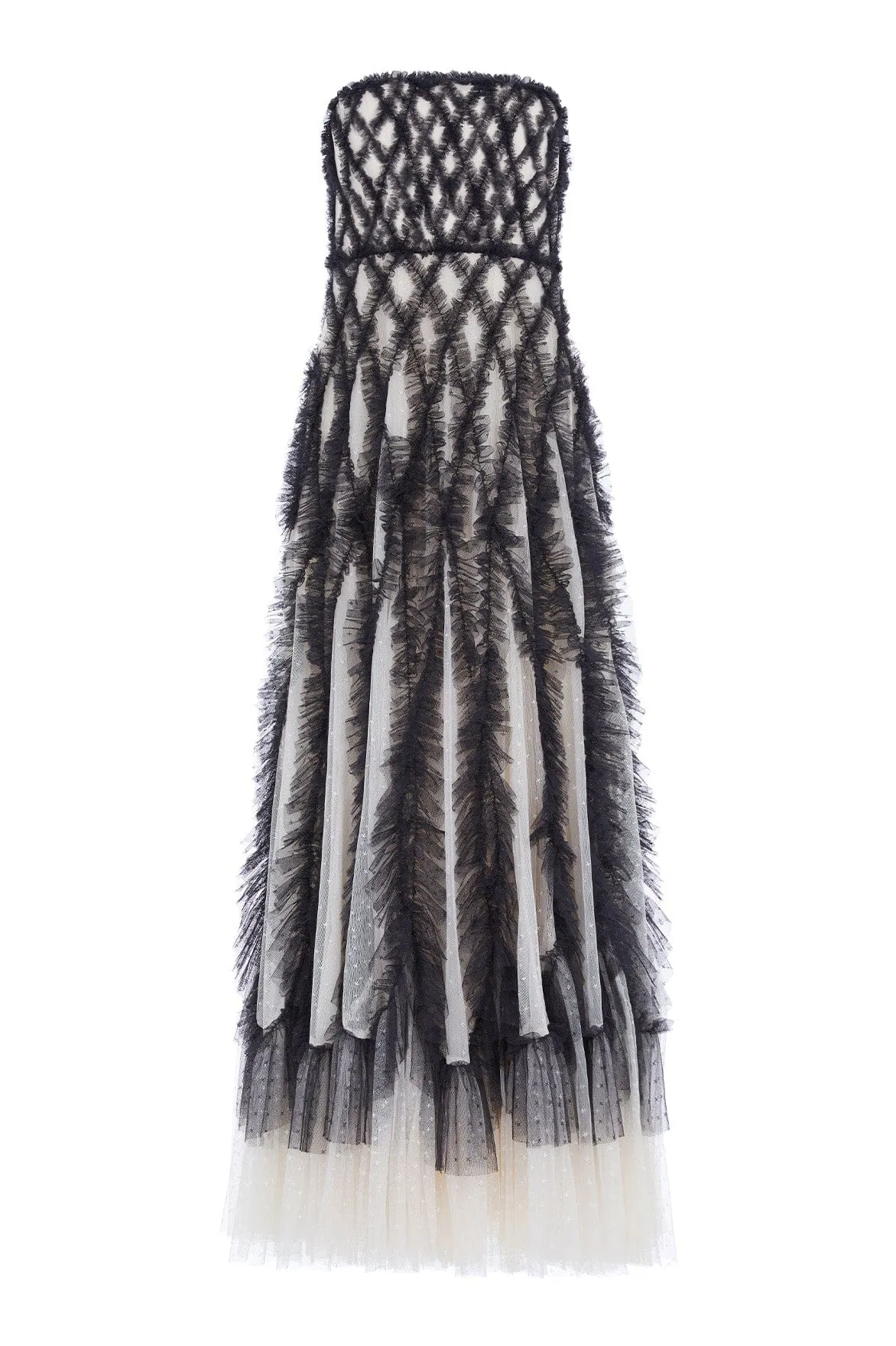 Rosella Ruffle Strapless Gown sold by Needle & Thread product image thumbnail 3