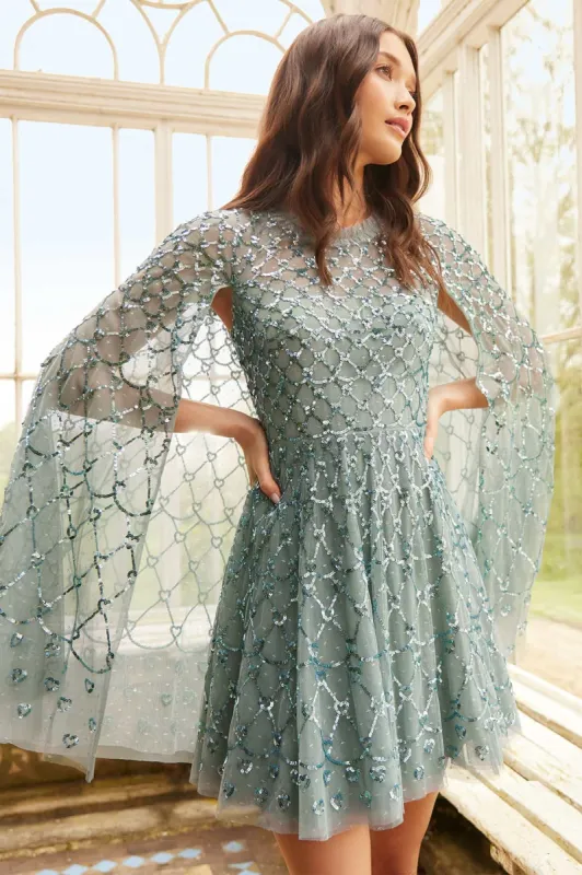 Heart Lattice Micro Mini Dress sold by Needle & Thread