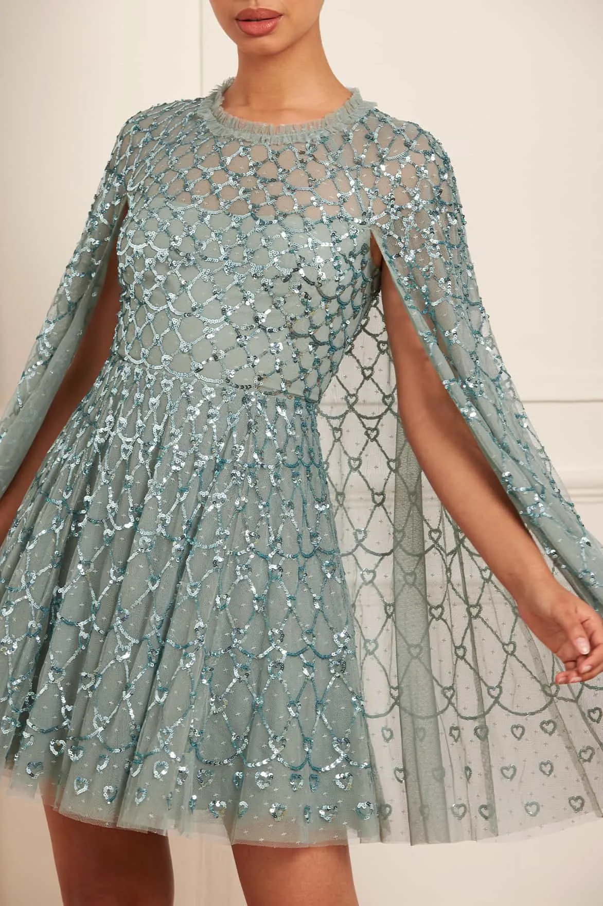 Heart Lattice Micro Mini Dress sold by Needle & Thread product image thumbnail 2