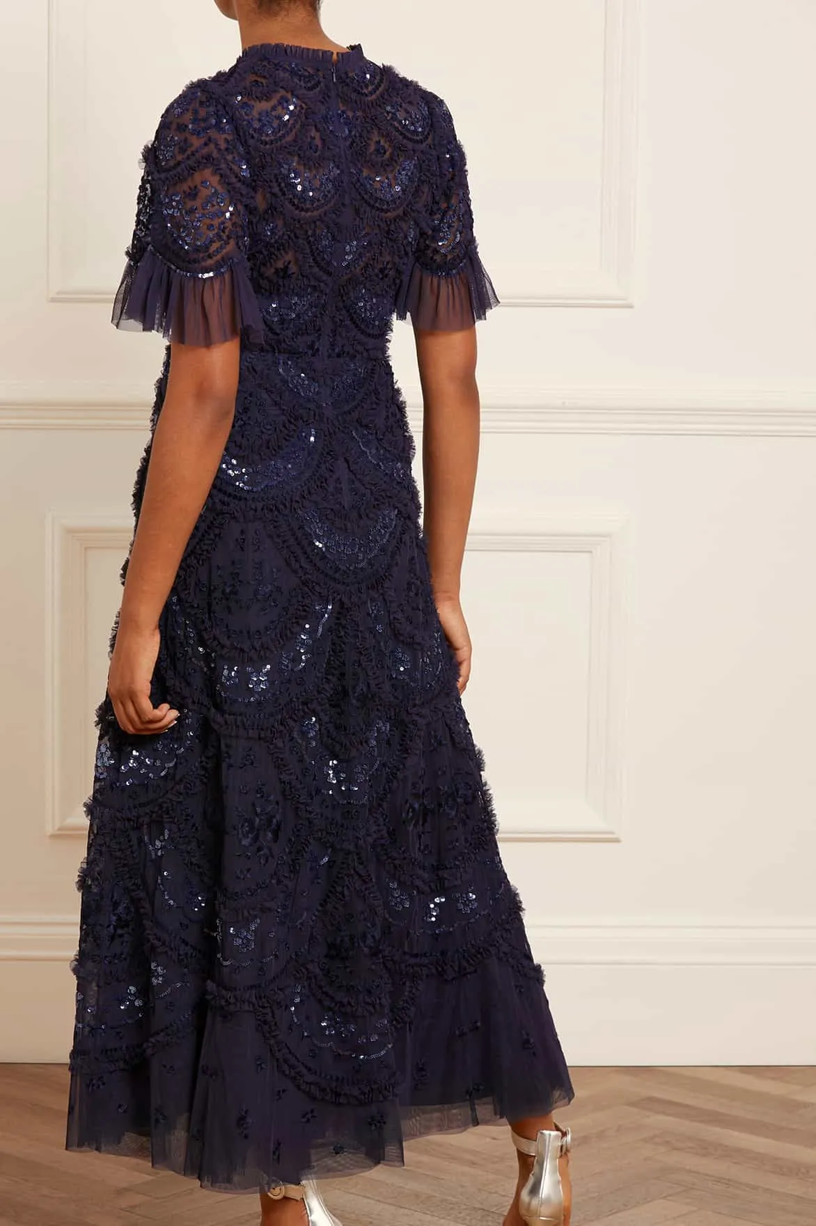 Carmen Ruffle Ankle Gown sold by Needle & Thread product image thumbnail 5