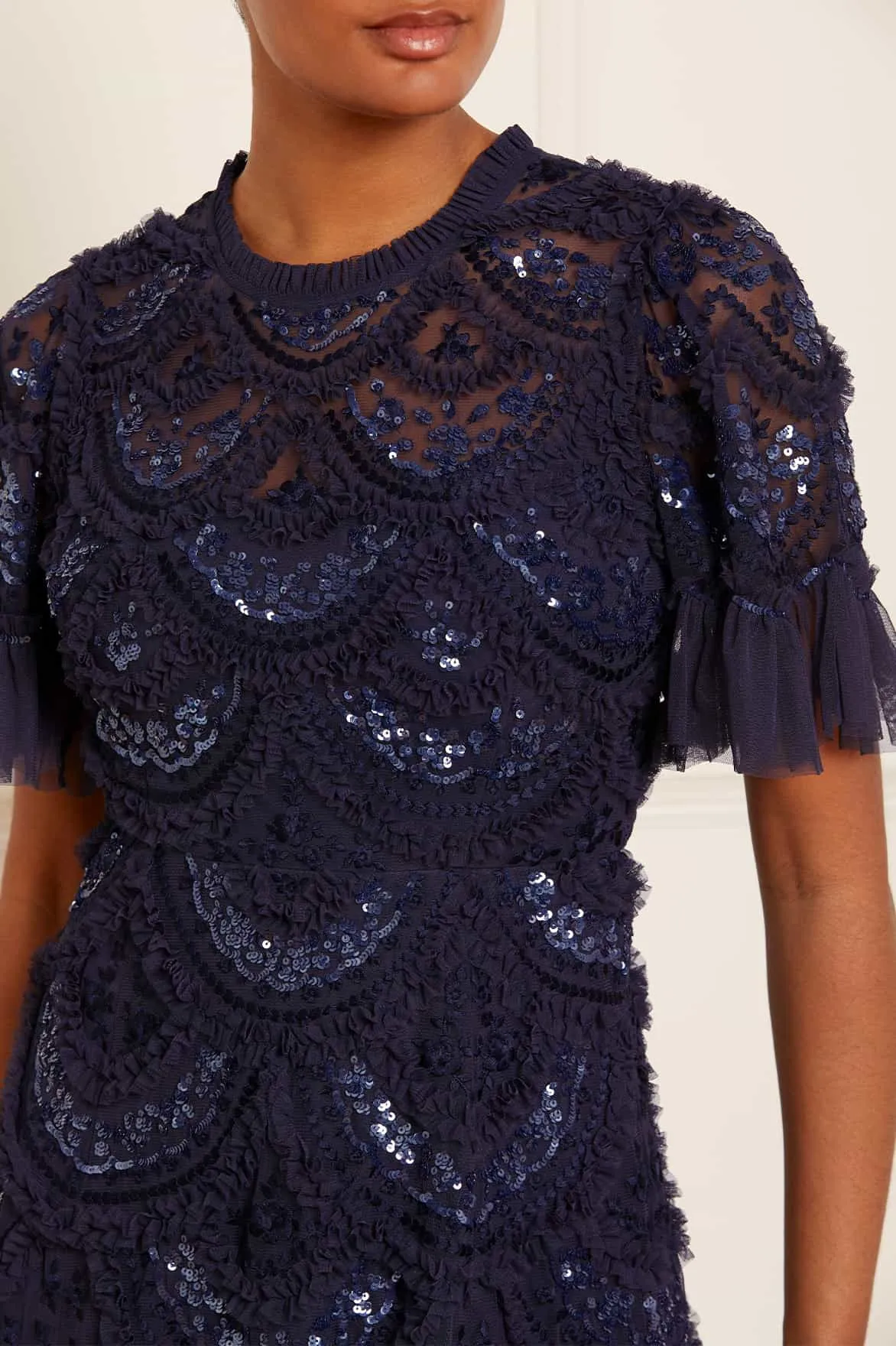 Carmen Ruffle Ankle Gown sold by Needle & Thread product image thumbnail 3