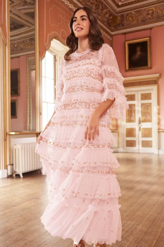 Emily Lace Ankle Gown sold by Needle & Thread
