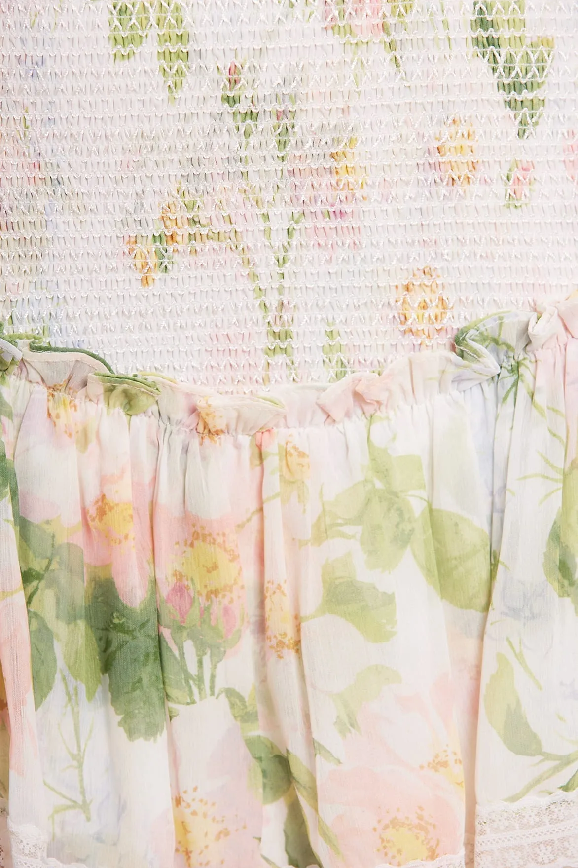 Immortal Rose Poppy Smocked Micro Mini Dress sold by Needle & Thread product image thumbnail 4