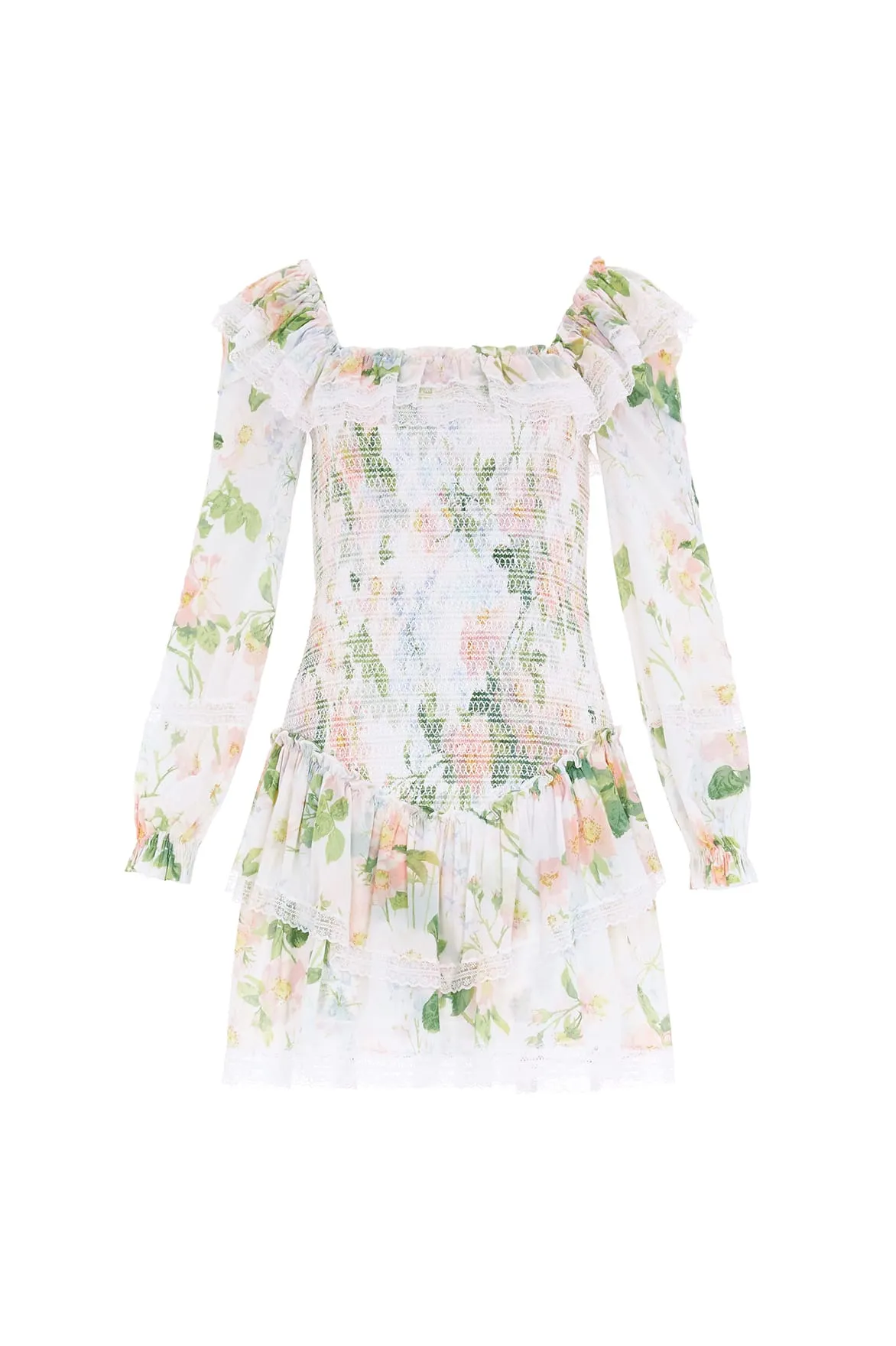 Immortal Rose Poppy Smocked Micro Mini Dress sold by Needle & Thread product image thumbnail 3