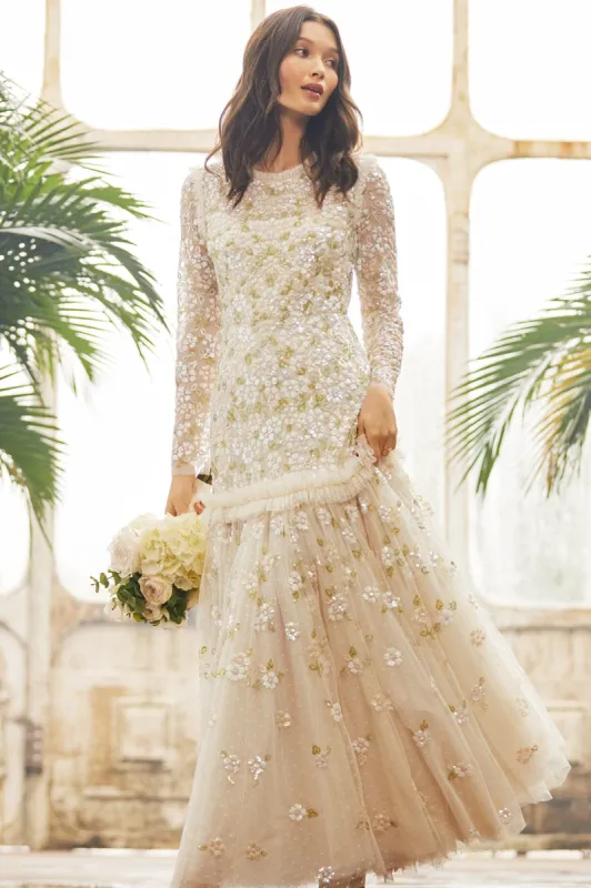 Brianna Long Sleeve Gown sold by Needle & Thread