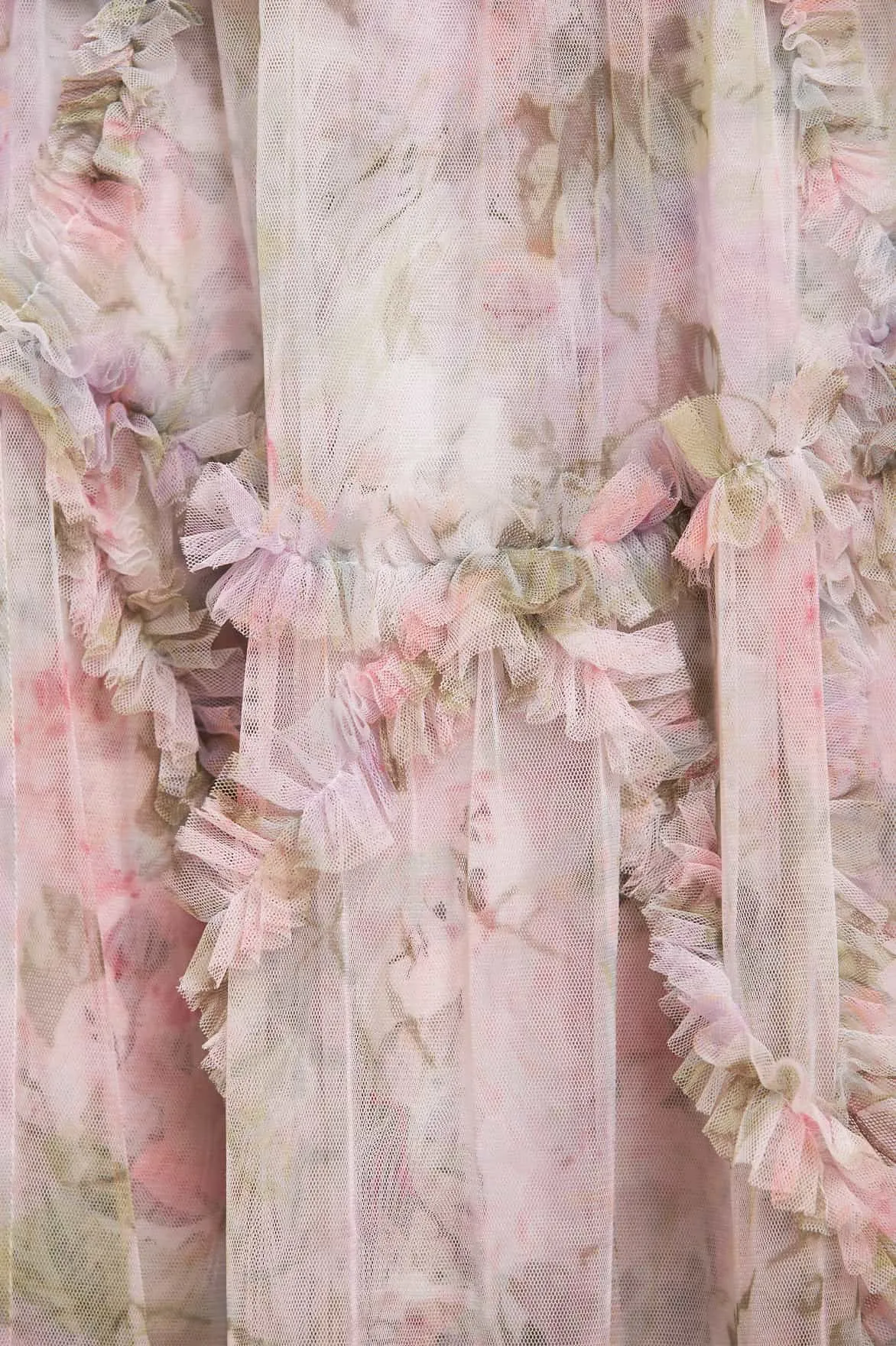 Rose Powder Ruffle Mini Dress sold by Needle & Thread product image thumbnail 5