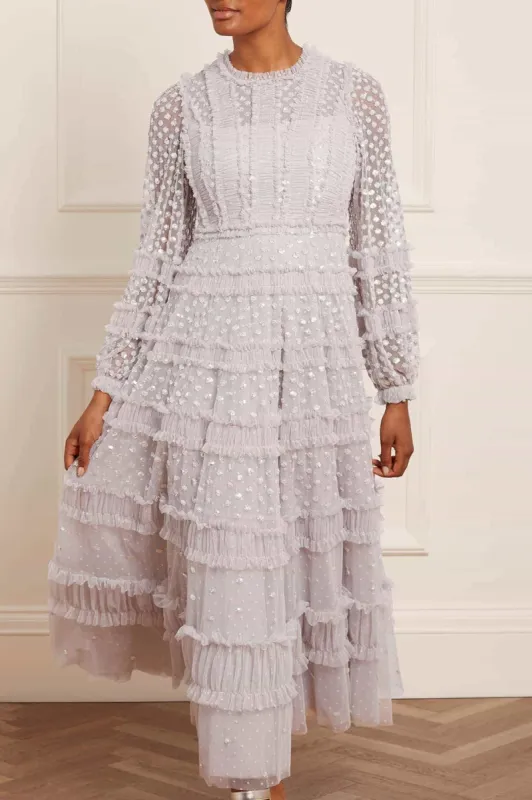 Dot Shimmer Ankle Gown sold by Needle & Thread