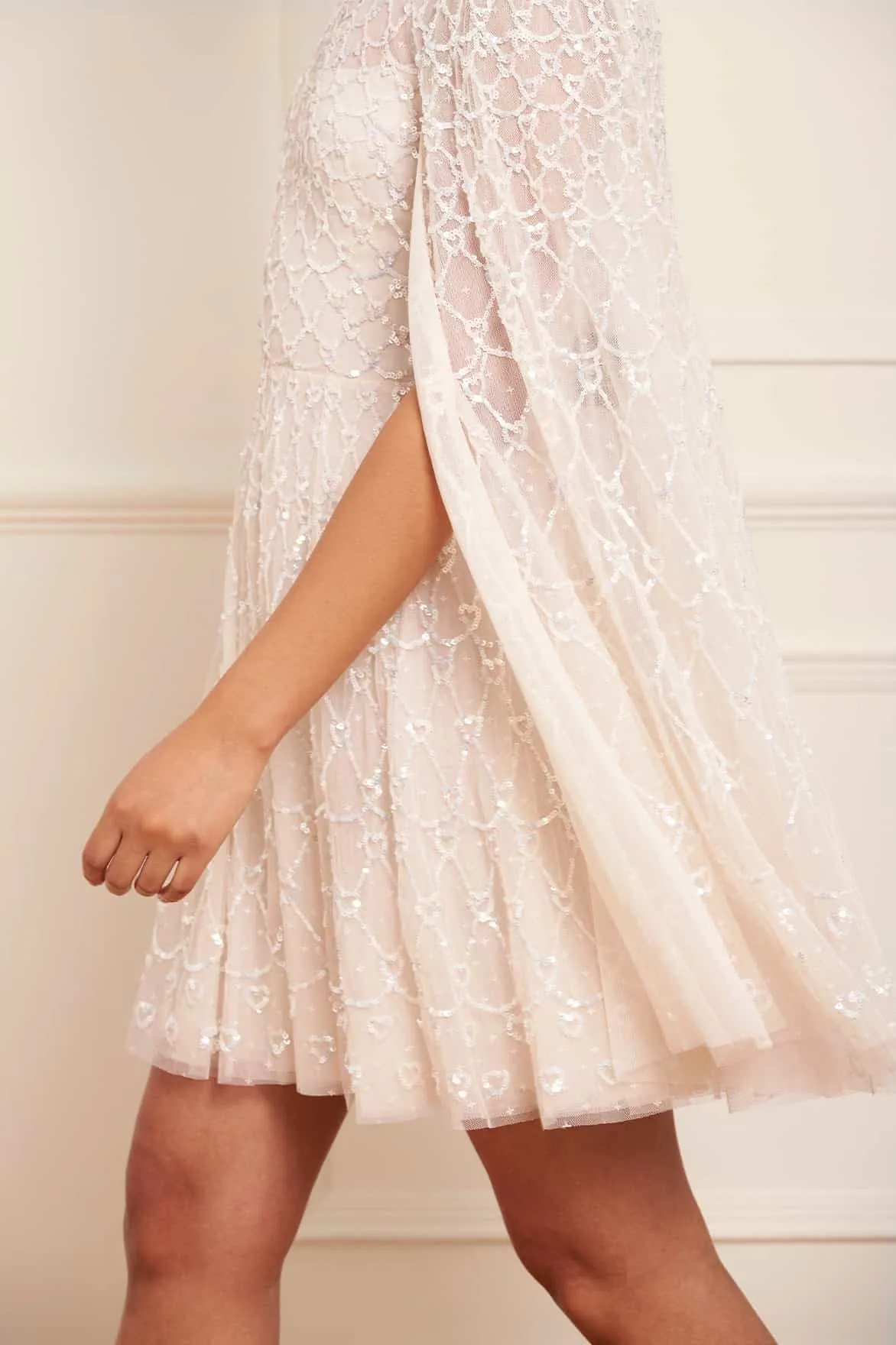 Heart Lattice Micro Mini Dress sold by Needle & Thread product image thumbnail 4