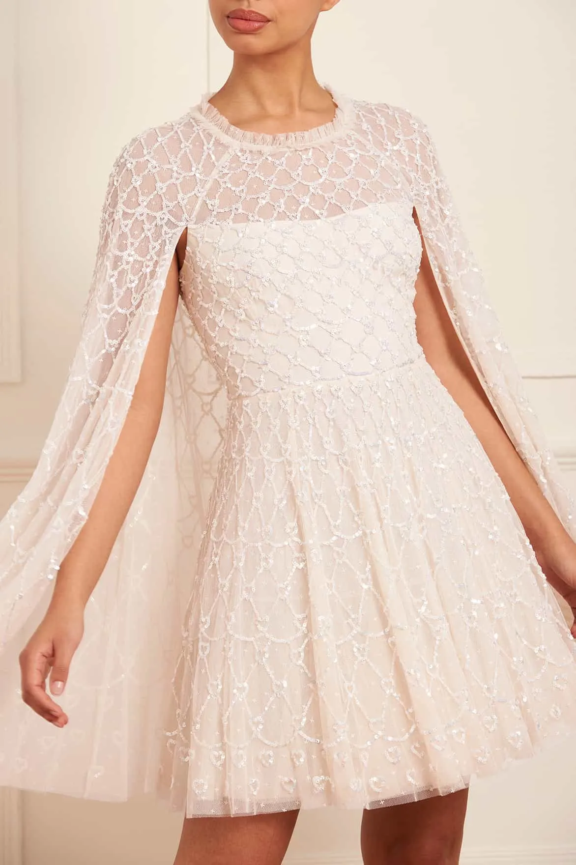 Heart Lattice Micro Mini Dress sold by Needle & Thread product image thumbnail 2