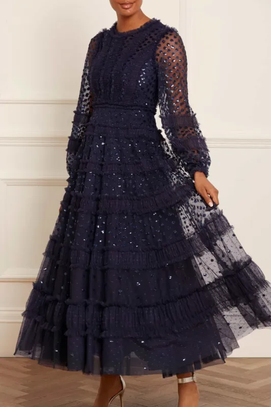 Dot Shimmer Ankle Gown sold by Needle & Thread