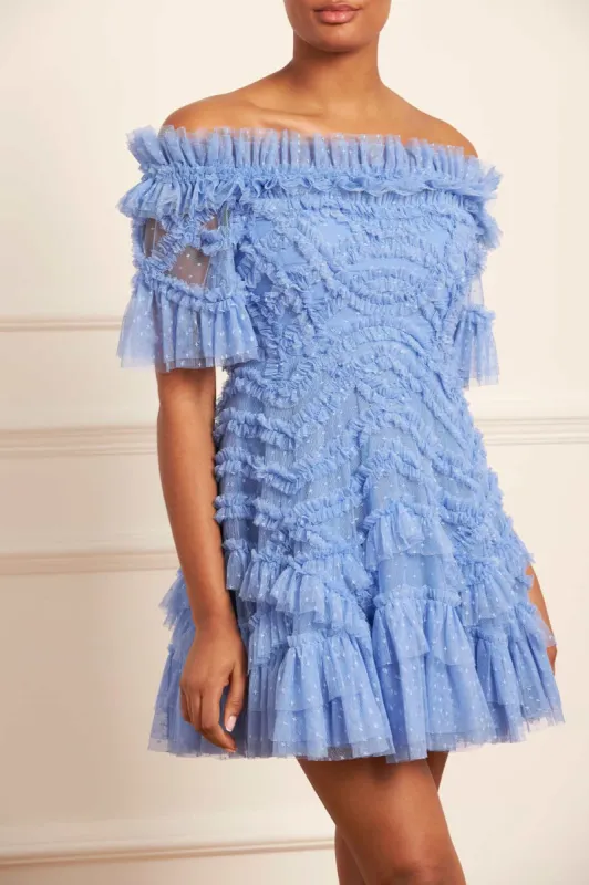 Lana Off-Shoulder Micro Mini Dress sold by Needle & Thread
