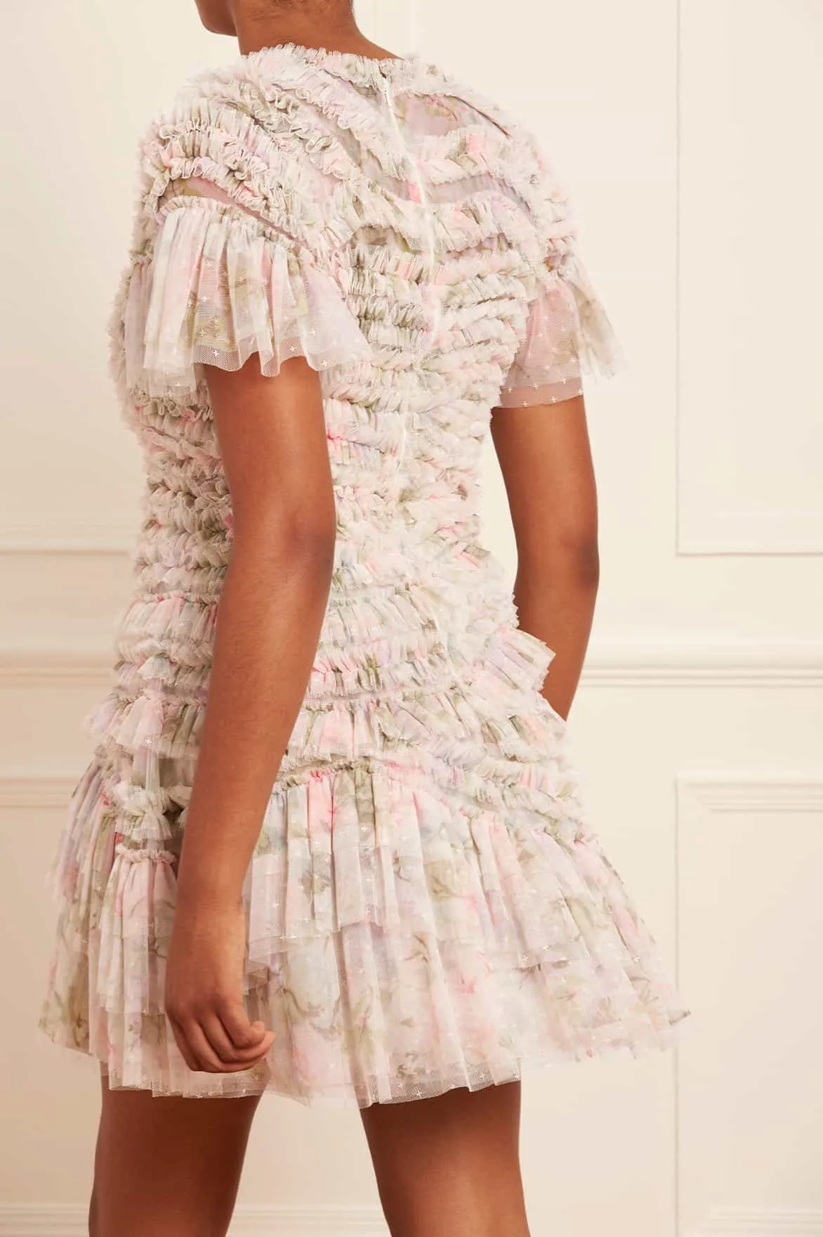 Rose Powder Short Sleeve Micro Mini Dress sold by Needle & Thread product image thumbnail 5