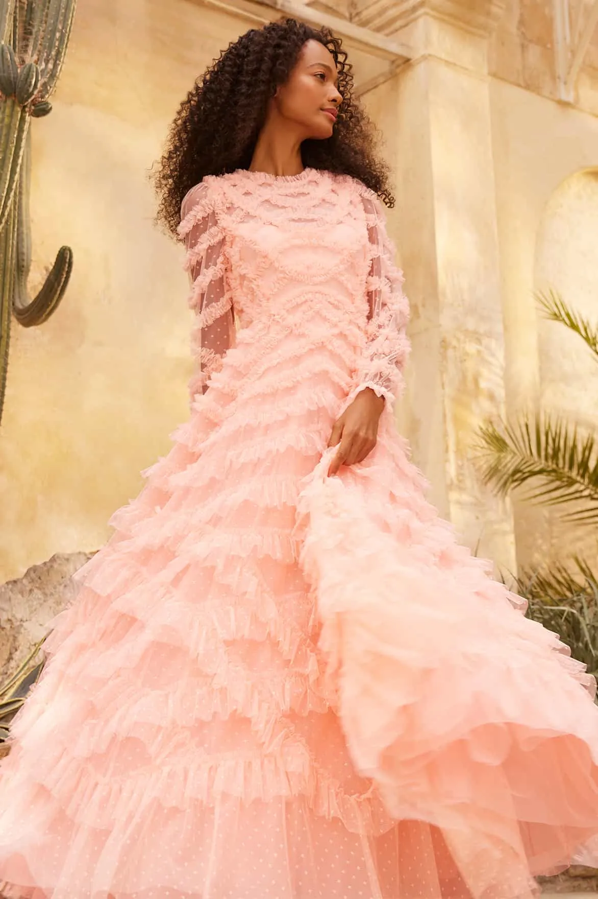 Lana Round Neck Gown sold by Needle & Thread