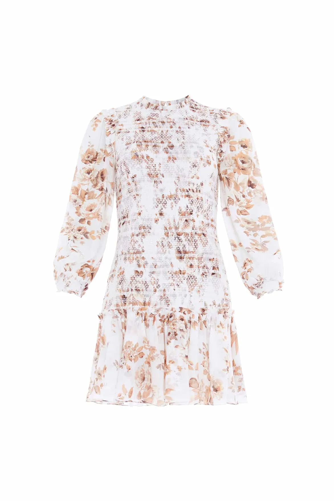 Vintage Rose Ellis Chiffon Micro Mini Dress sold by Needle & Thread product image thumbnail 2