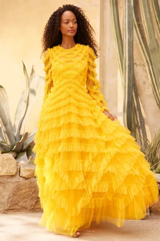 Lana Round Neck Gown sold by Needle & Thread