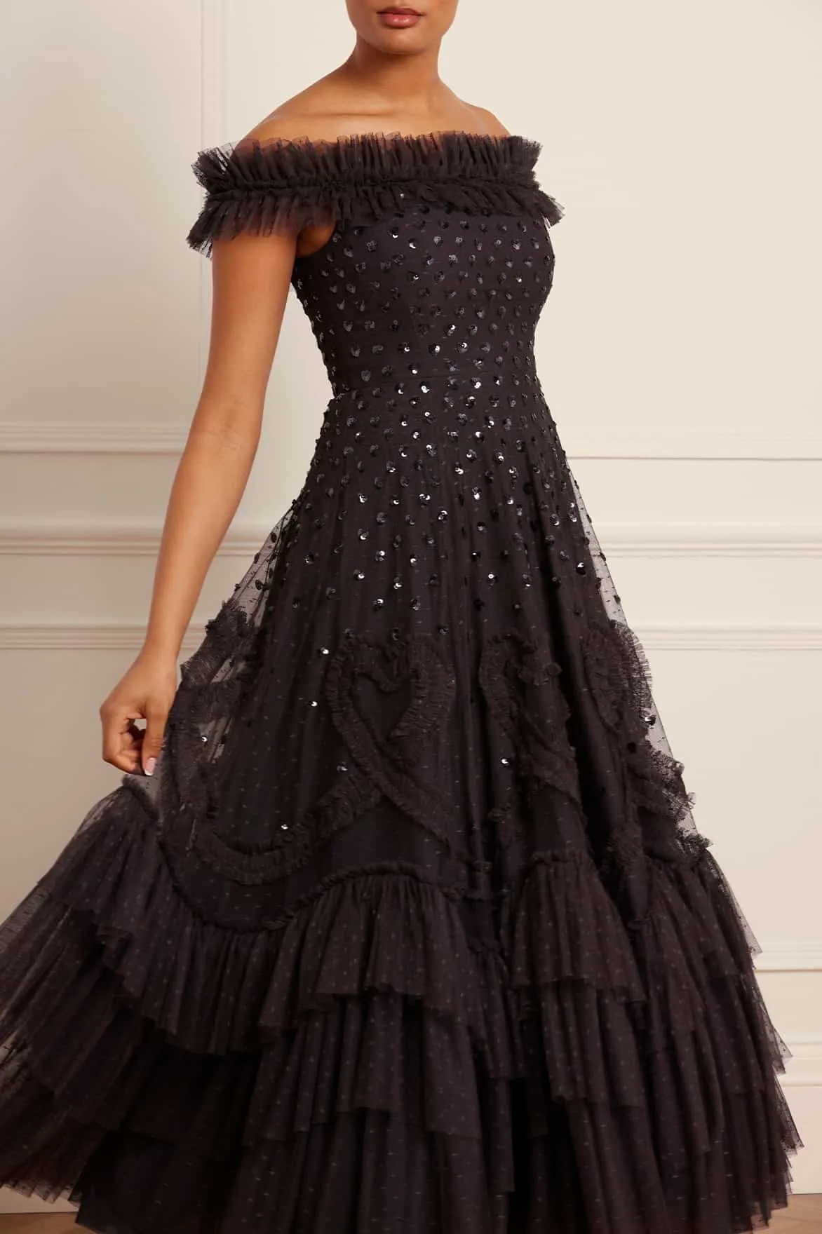 Love Letter Off-Shoulder Ankle Gown sold by Needle & Thread