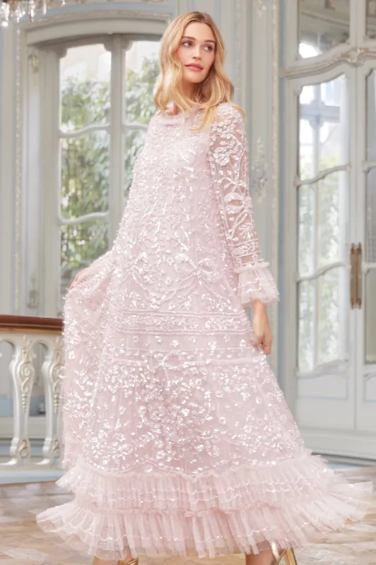 Celia Long Sleeve Ankle Gown sold by Needle & Thread