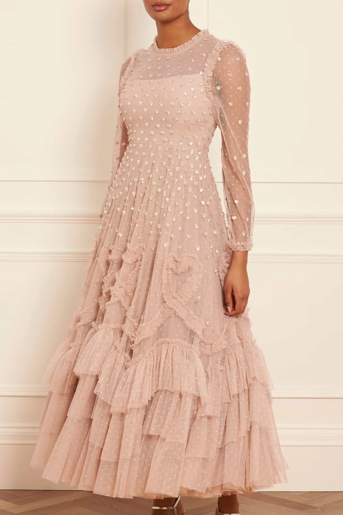 Love Letter Round Neck Ankle Gown sold by Needle & Thread