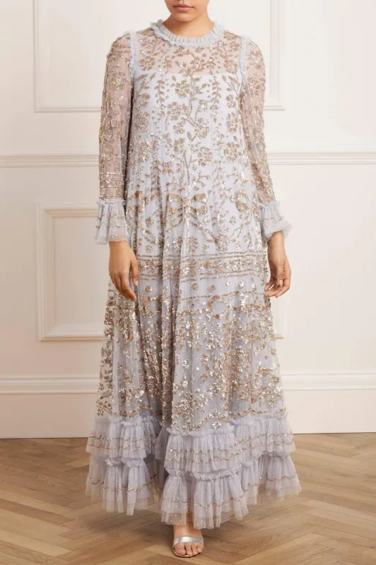 Celia Long Sleeve Ankle Gown sold by Needle & Thread