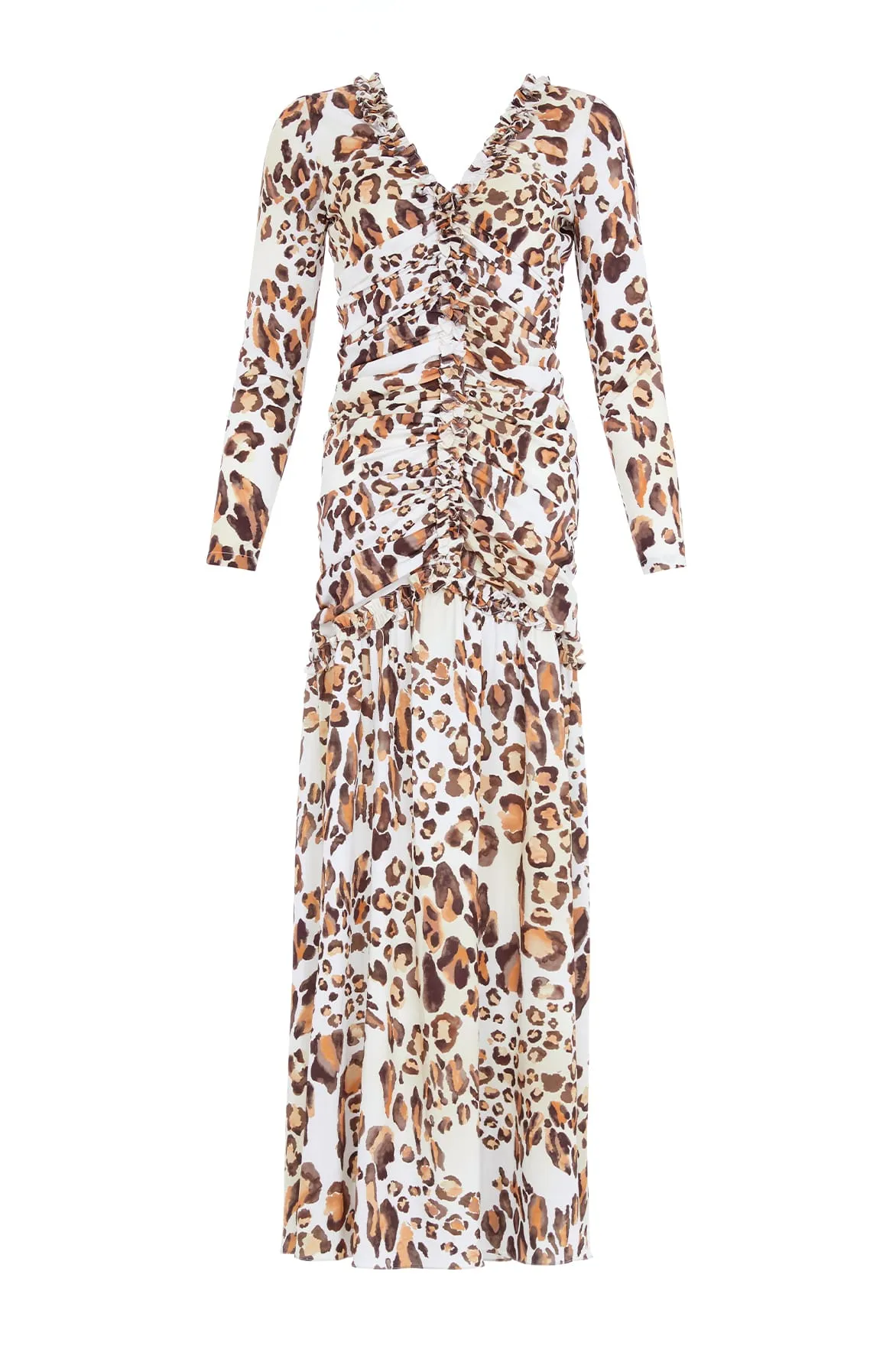 Leopard Ellen Crepe Gown sold by Needle & Thread product image thumbnail 3