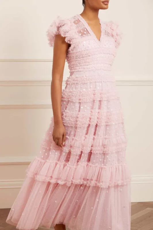 Vivian V-Neck Gown made by Needle & Thread