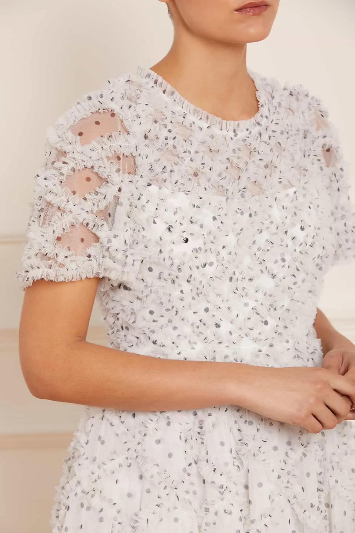 Polka Dot Evelyn Backless Micro Mini Dress sold by Needle & Thread product image thumbnail 5