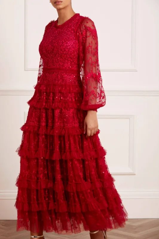 Blossom Lace Ankle Gown sold by Needle & Thread