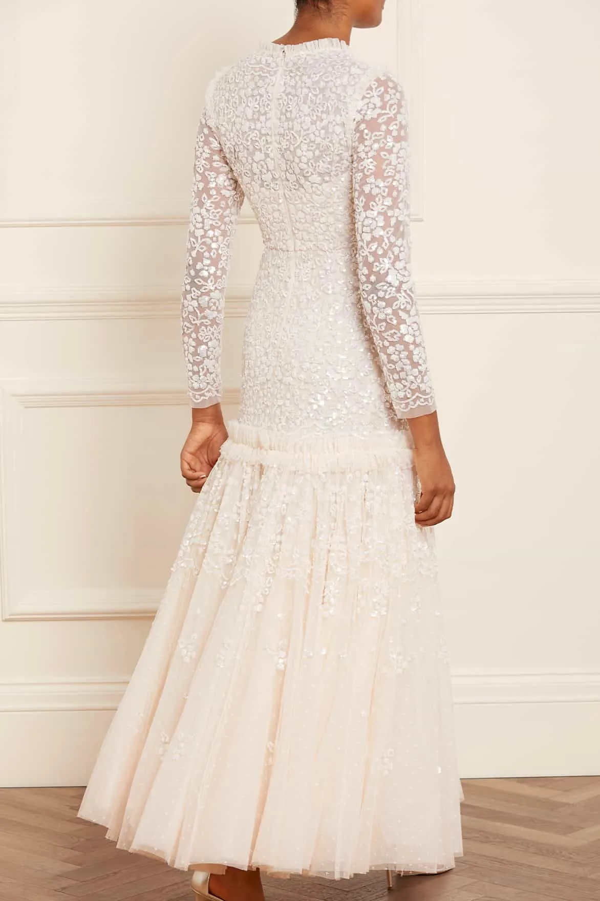 Regal Rose Gloss Long Sleeve Gown sold by Needle & Thread product image thumbnail 5