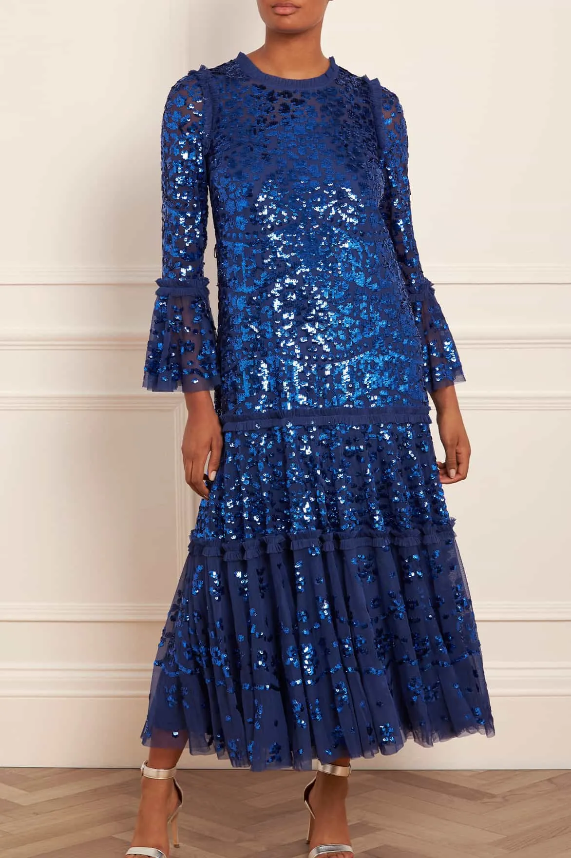 Annie Sequin Tiered Ankle Gown sold by Needle & Thread product image thumbnail 2