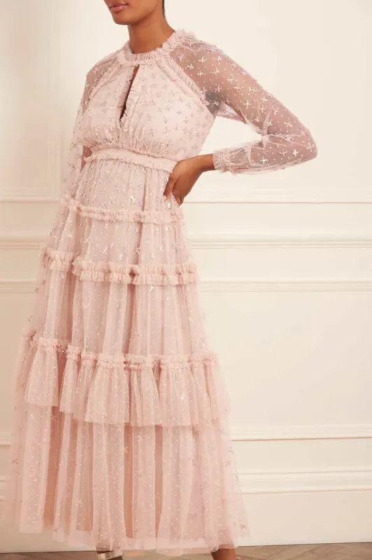 Sequin Kisses Ankle Gown sold by Needle & Thread