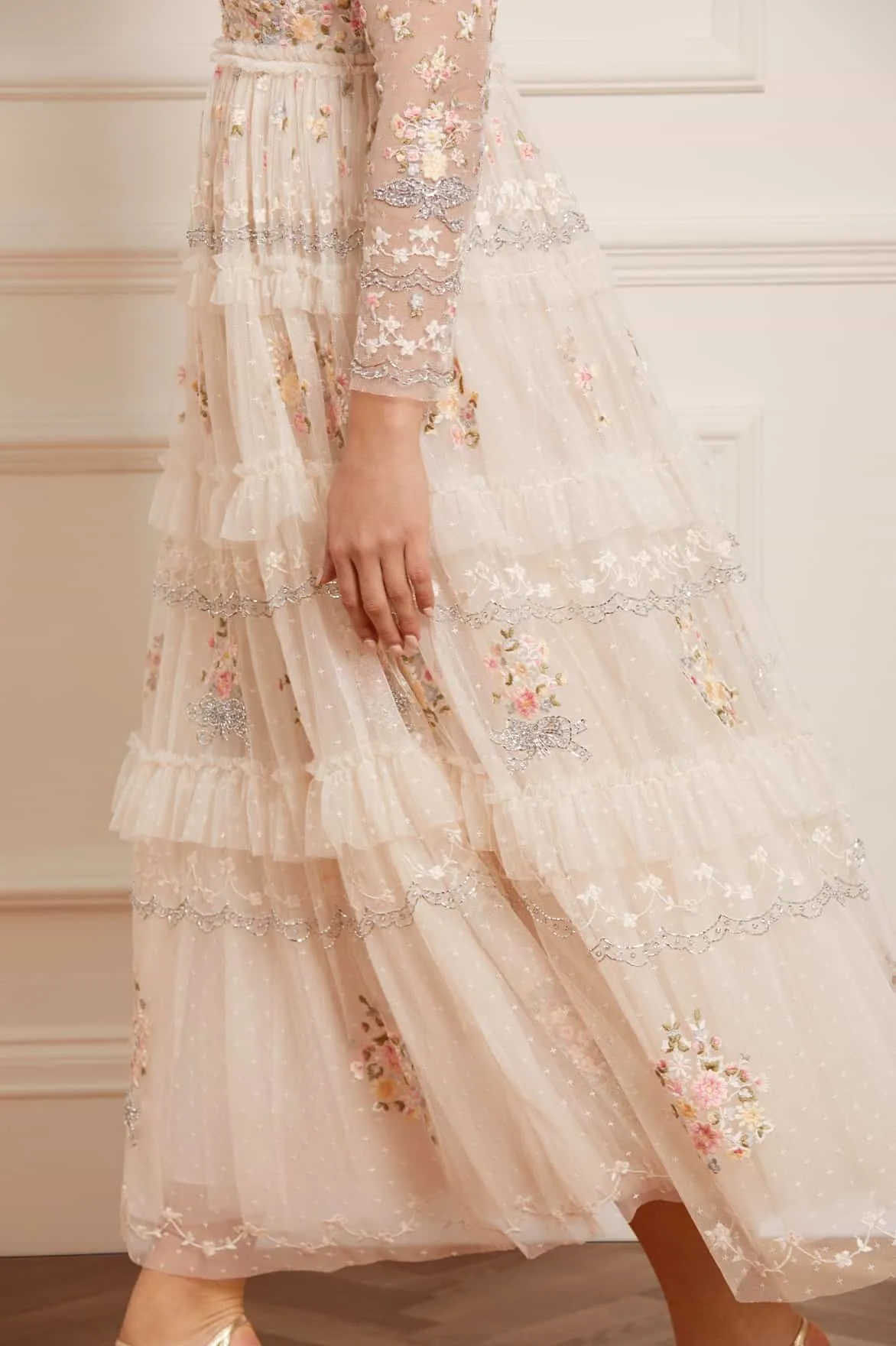 Primrose Bouquet Long Sleeve Ankle Gown sold by Needle & Thread product image thumbnail 3