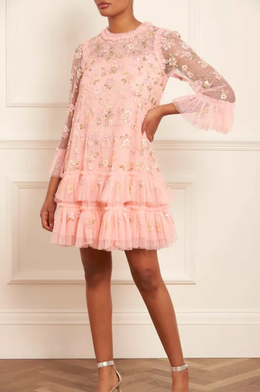 Sequin Bloom Gloss Mini Dress sold by Needle & Thread