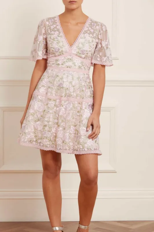 Lavender Rose Micro Mini Dress sold by Needle & Thread