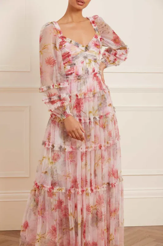 Hummingbird Iris Bloom Gown sold by Needle & Thread