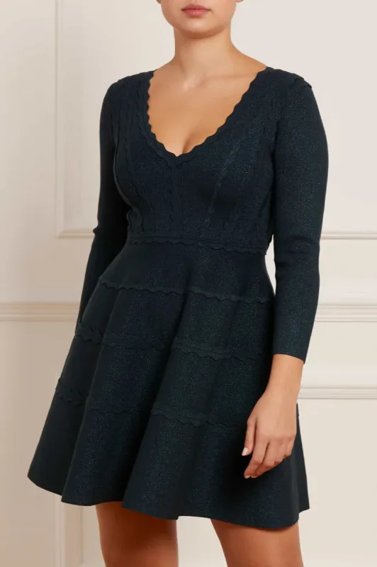 Shimmer Knit Mini Dress sold by Needle & Thread