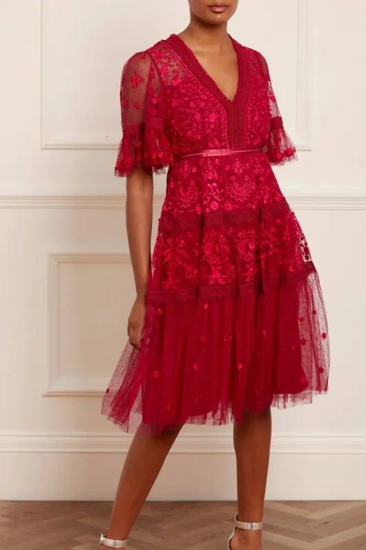 Lottie Lace Midi Dress sold by Needle & Thread