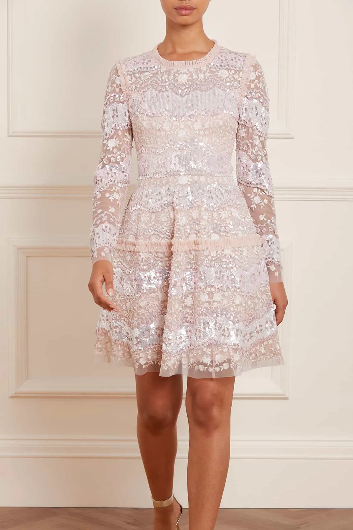 Chantilly Sequin Micro Mini Dress sold by Needle & Thread product image thumbnail 4