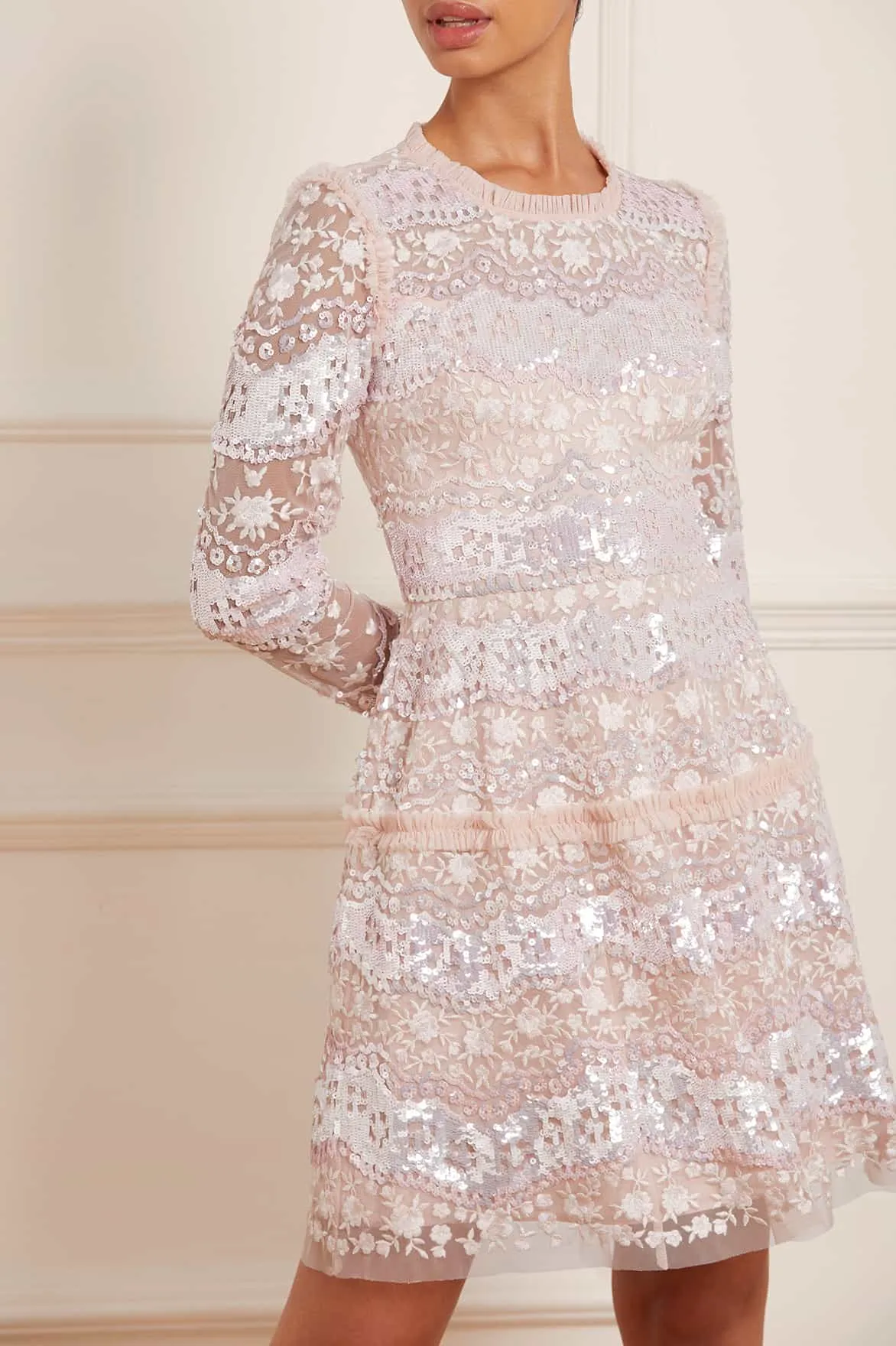 Chantilly Sequin Micro Mini Dress sold by Needle & Thread product image thumbnail 2