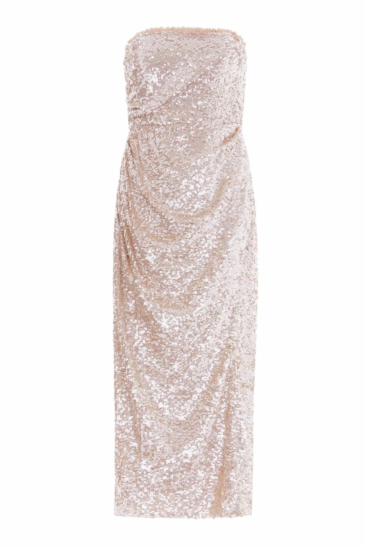Stellar Gloss Strapless Ankle Gown sold by Needle & Thread product image thumbnail 3